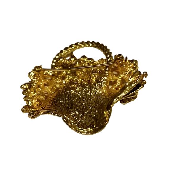 Unique Basket Brooche with Gems. 0 - Picture 2 of 3